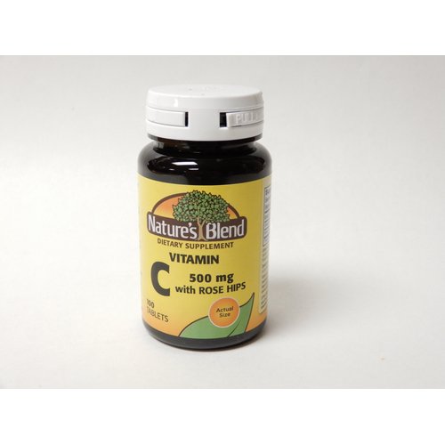 Nature's Blend Vitamin C with Rose Hips 500 mg 100 Tablets
