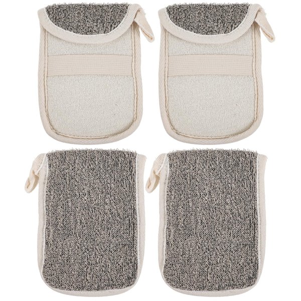 FOMIYES 4pcs Soap Bag Exfoliating Soap Saver Pouch Exfoliator Sponge Holder Soap Pocket Drawstring Bags Body Scrubber Hanging Rope Bags Foam Net for Bath Shower