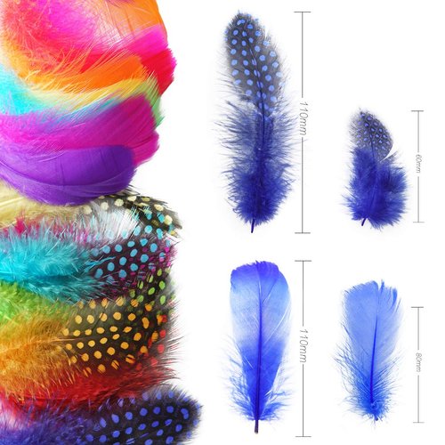 Audamp Craft Feathers 300pcs Colorful Feathers for Craft DIY Wedding Home Party Decorations