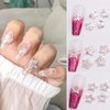 20Pcs Star Nail Charms for Acrylic Nails 3D Silver Stars Nail Rhinestones Star Design Nail Gems Jewels Crystal Diamond Alloy Star Nail Art Supplies Decor for Women Girls Nails Crafts DIY (Silver)