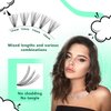 Bodermincer Black Cluster Lashes 240pcs 20D/40D DIY Eyelash Extension D Curl Long Individual Lashes Mixed Tray Faux Mink Lash Clusters Extensions 8-22mm (20D-14mm)