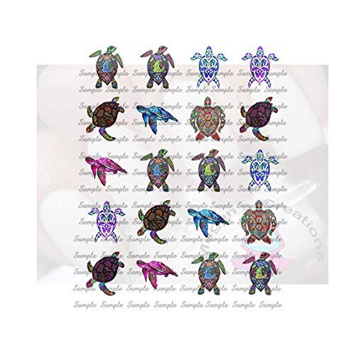 Seaturtle Colorful Sea Turtles Waterslide Nail Decals/art Design #ST101