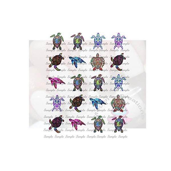 Seaturtle Colorful Sea Turtles Waterslide Nail Decals/art Design #ST101