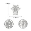 EVER FAITH Snowflake Hair Comb Winter Party Headpiece Accessory Crystal Snowflake Hair Side Comb Christmas Jewelry Gifts for Women White Silver-Tone