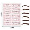 GEUUFEA 4 Sheets Eyebrow Stamp Stencils, Stickable Brow Stickers, Eyebrow Shaping Makeup Eyebrow Cards, Eyebrow template Set for Beginners and Professionals