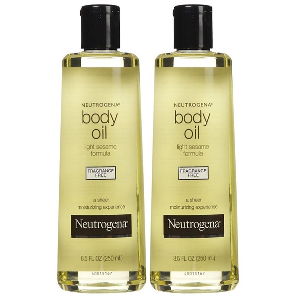 Neutrogena Body Oil, Fragrance Free, 8.5 Fl Oz (Pack of 2)