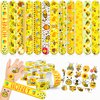 48 Bee 24PCS Bee Temporary Tattoos Sticker 24PCS Slap Bracelets Perfect for Themed Birthday Party Favors Baby Showers or Classroom Rewards Ideal Decor and Gifts for Girls and Boys