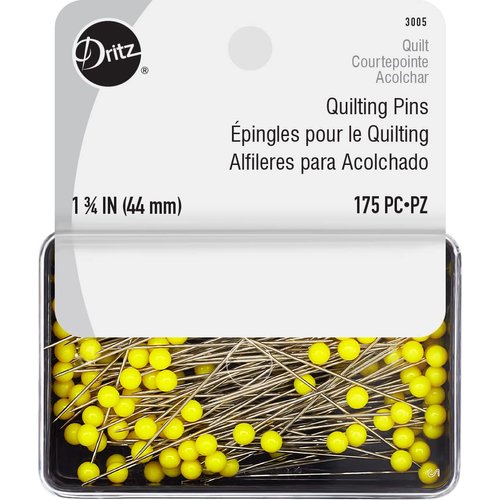 Dritz 3005 Quilting Pins, 1-3/4-Inch, Yellow (175-Count)