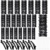 48 Pieces Wire Mesh Hair Rollers Set Hair Perm Rods Hairdressing Wave Curlers with Duck Teeth Hair Clips for Hair Styling Tools (0.71/0.87/1.1 Inch)