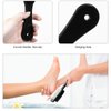 Foot Pumice Stone Brush Callus Remover 3 Packs, Beomeen 2 in 1 Foot Shower Pedicure Scrubber with Handle, Foot File with Dense Bristles for Deep Cleansing and Exfoliation, Dry Skin Removal, Black