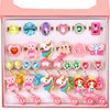 Jewelry Girl Toys for Ages 2-4, Adjustable 28 Lovely Rings for Kids, Clip On Earrings in Gift Box, 2 3 4 5 6 7 8 Year Old Girls Christmas Birthday Gifts, Toddler Toy for Princess Dress Up, Party Favor