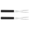Rada Cutlery Carving Fork Stainless Steel Tine Steel Resin Made in USA, 9-1/2 Inches, Black Handle