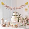 MonMon & Craft Happy 6 Months Banner / Baby Half Year Old Birthday Party Decorations / Baby Shower / Happy 6 Months Party Supplies Rose Gold