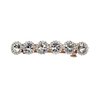 Faship Clear Crystal Rose Gold Plated Floral Small Hair Barrette Clip