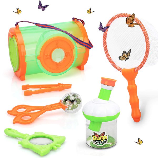 STEAM Life Bug Catcher Kit for Kids - Bug Catching Kit with Butterfly Net, Critter Keeper, Magnifying Glass, Insect Catcher - Butterfly Kit - Bug Toys Kids Explorer Kit - Bug Kit for Kids 3 4 5 6 7 8