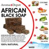 Aroma Depot Raw African Black Soap 8oz 100% Raw Natural soap for Acne, Eczema, Psoriasis, Scar Removal Face And Body Wash. Handmade
