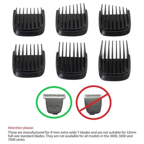 GRABOTE Upgraded Multigroom Trimmer Replacement Blade Guide Comb Guard Set for P-hilips 4mm 9mm 12mm 16mm Left and Right Taper