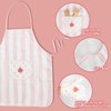 WoodenEdu Kid Apron and Chef Hat Set, 3 Pcs Children Cooking Baking Set Kits Role Play Chef Toy Kid Cooking Gift for Girls Boys (Pink)