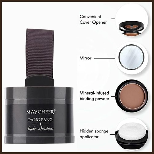 MIELIKKI Hairline Powder: Concealer for Hair Loss and Thinning, Root Touch Up, Stain-Proof Formula in Light Brown