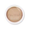 FLOWER BEAUTY Light Illusion Perfecting Powder Pressed Powder Face Makeup Buildable Medium Coverage with Blurring Pigments Includes Mirror Sponge, Tawny, 0.28 Ounce
