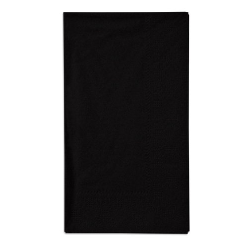 Creative Converting 67134B Touch of Color 2-Ply 50 Count Paper Dinner Napkins, Black Velvet