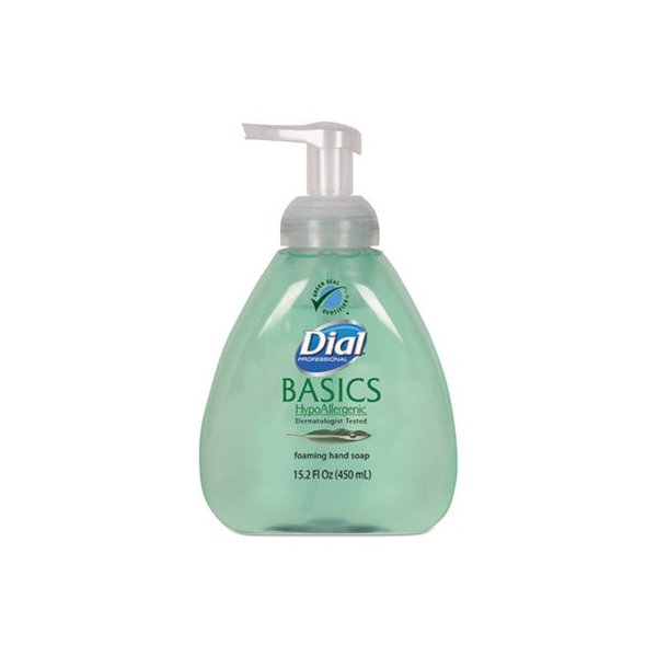 Dial Professional 98609EA Basics Foaming Hand Soap Honeysuckle 15.2 oz Pump Bottle