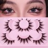 Cosplay Eyelashes Doll Anime Lashes Mink Japanese Spiky Manga Natural False Eyelashes Wispy Long Thick Ruffle Fake Eye Lashes 5 Pairs