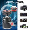 Mini Ball Head with 1/4" Hotshoe Mount Adapter 360 Degree Rotatable Aluminum Tripod Head for DSLR Cameras HTC Vive Tripods Monopods Camcorder Light Stand