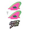 Catch Surf Beater Pro Safety Twin Fin Set, Hot Pink/Neon Lime, One Size