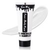 Go Ho Professional Cream White Face Paint Washable(2.37oz),Water Based White Body Paint Makeup,White Makeup for Halloween Cosplay SFX Goth Vampire Zombie Clown Makeup