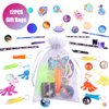 Pllieay 110pcs Outer Space Party Bag Fillers for Kids, Space Bouncy Balls Sticky Hands Slap Bracelets Space Toys for Kids Birthday Christmas Gift Goodie Bag Fillers Pinata Stuffers Classroom Prizes