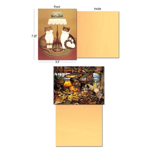 Leanin' Tree, Cat Tales, Blank Cards and Envelopes, Cute Stationery, Blank Note Cards, Blank Note Cards and Envelopes, (20 Blank Cards, 22 Envelopes)