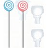 Y-Kelin Kids Tongue Scraper or Cleaner Set-Tongue Cleaner Tongue Brush with Smiley Cover, Multi-color Lollipop Shape Soft Silicone Tongue Brush for Kids, Reduce Bad Breath (2 PACK)