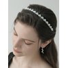 Xerling Sparkly Zircon Crystal Hair Band Tiny Pearl Headband Headdress Women Wedding Hair Jewelry Silver Rhinestones Headpiece for Girls Party (Type C)