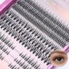 MLEN DIARY 255 Clusters Individual Lashes 12-14mm Cluster Lashes Natural False Eyelashes 3 in 1 Mink Eyelash Extension DIY Kit
