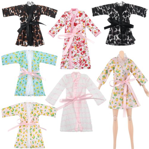 Bencailor 6 Pcs Doll Clothes for 11.8 Inch Doll, Doll Accessories Summer Tops Swimwear Robe Doll T Shirt Dress Winter Coat Jacke Doll Outfit Girl Birthday Gift(Novelty Style)