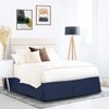 Nestl Navy Blue Bed Skirt King Size - King Bed Skirt 14 Inch Drop - Brushed Microfiber Bed Skirts - Hotel Quality Pleated Bed Skirt - Shrinkage & Fade Resistant