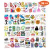 96 PCS Funny Cute Math Formula Symbols Temporary Tattoos Stickers Themed Birthday Party Decorations Supplies Decor Favors Mathematics Sticker Gifts For Kids Boys Girls Teachers Students School Prizes