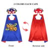 D.Q.Z Kids Superhero Cape and Mask for Girls Boys, Super Hero Dress Up Cape, Birthday Party Gifts for 3+ Years Old Children (Blue-Red)
