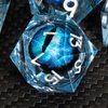 KERWELLSI Beholder's Eye DND Dice, 7 Piece Float Liquid Core D&D Dice Set, Sharp Edge Resin Dungeons and Dragons Dice with Gift Box, Polyhedral Role Playing RPG D and D Dice D20 D12 D10 D8 D6 D4