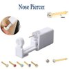 Silver Angel Nose Piercing Kit Gold Color 20G Nose Stud Disposable 16L Steel Needles Piercing Safety Self Body Piercing Kit Tool (1 Pack)