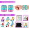 90 PCS Mermaid Party Favors for Girls Mermaid Birthday Supplies Bracelets Stampers Necklaces Rings Keychains Tattoo Stickers Post-it Notes Goodie Bags for Mermaid Birthday Party Supplies (Mermaid)