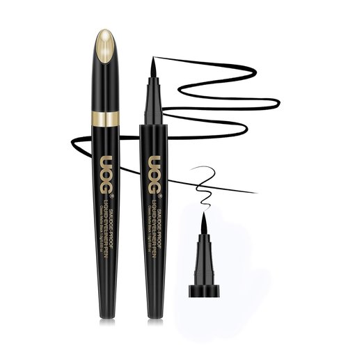 UOG Liquid Eyeliner - Waterproof, Smudge-Proof, Quick-Dry Formula with Precise Slender Brush Tip, Allergy-Free & Long-Lasting Up to 72 Hours. 1.0mL/0.035 Fl oz