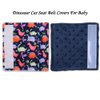 Dinosaur Car Seat Belt Covers for Baby, Toddlers Stroller Seat Strap Covers, Car Seat Straps Shoulder Pads for Girls Boys, Minky Seat Belt Protectors for Car Seats, for Kids Newborn Infants