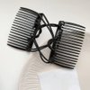 2 Pcs Plastic Double Hair Combs Adjustable Elastic Hair Comb Easy Hair Bun Comb Stretchy Double Comb Hair Clip for Curly Thick Wavy Hair