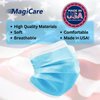 MagiCare Made in USA Masks - Blue Disposable Face Masks - Medical Grade (ASTM Level 1) - Premium 3 Ply Face Masks Disposable - Comfortable, Soft, Breathable Face Mask for Adults - 50ct Box
