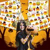 100 PCS Halloween Corn Temporary Tattoos Themed Birthday Party Decorations Favors Supplies Decor Cute Pumkin Candyland Fall Tattoo Stickers Gifts For Game Boys Girls Classroom School Prizes Reward
