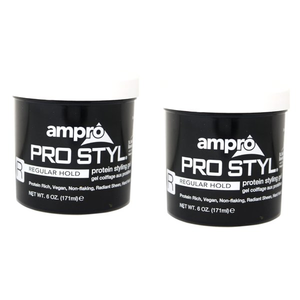 Ampro Style Protein Styling Gel, 6 oz (171 g) (Pack of 2)