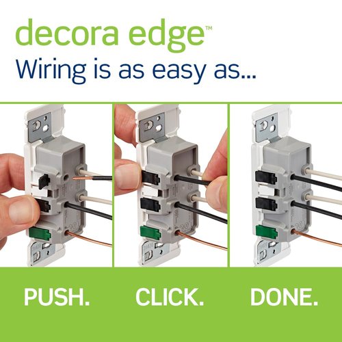 Leviton E5325-MW Decora Edge 15 Amp Tamper-Resistant Duplex Wall Outlet, 10-Pack - White