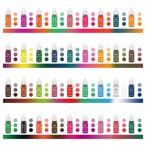 Bath Bomb Soap Dye - 36 Color Concentrated Food Grade Skin Safe Liquid Based Bath Bomb Colorant - Vibrant Rainbow Soap Coloring for Soap Making DIY, Bath Bomb Supplies Kit, Bath Salt Crafting